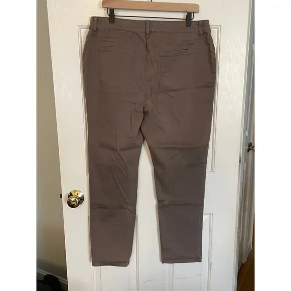 Chico's Womens Pants Size 2.5 (L/14) Stretch Cotton Rayon Spandex Brown - Picture 2 of 9